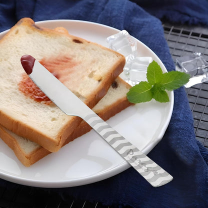 6 Pcs Stainless Steel Butter Knives – 20.5 cm, Dessert Knife Set, Silver