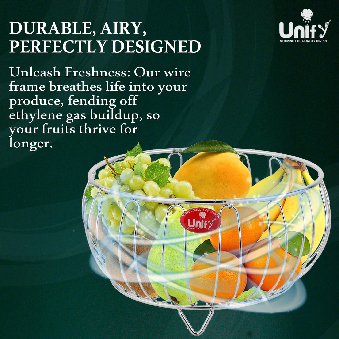 Stainless Steel Fruit Basket for Dining Table – Multipurpose Vegetable & Fruit Bowl, Countertop Stand, Onion Storage, 26x15x12 cm