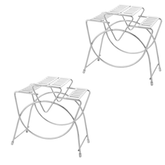 2 Pcs Stainless Steel Cutlery Stand Combo | Spoon Holder for Dining Table (Square)