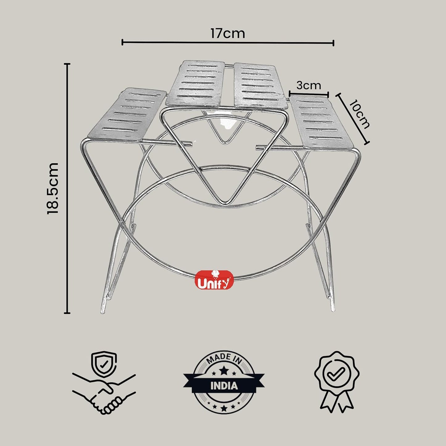 Stainless Steel Cutlery Stand | Square Spoon & Fork Holder for Dining Table