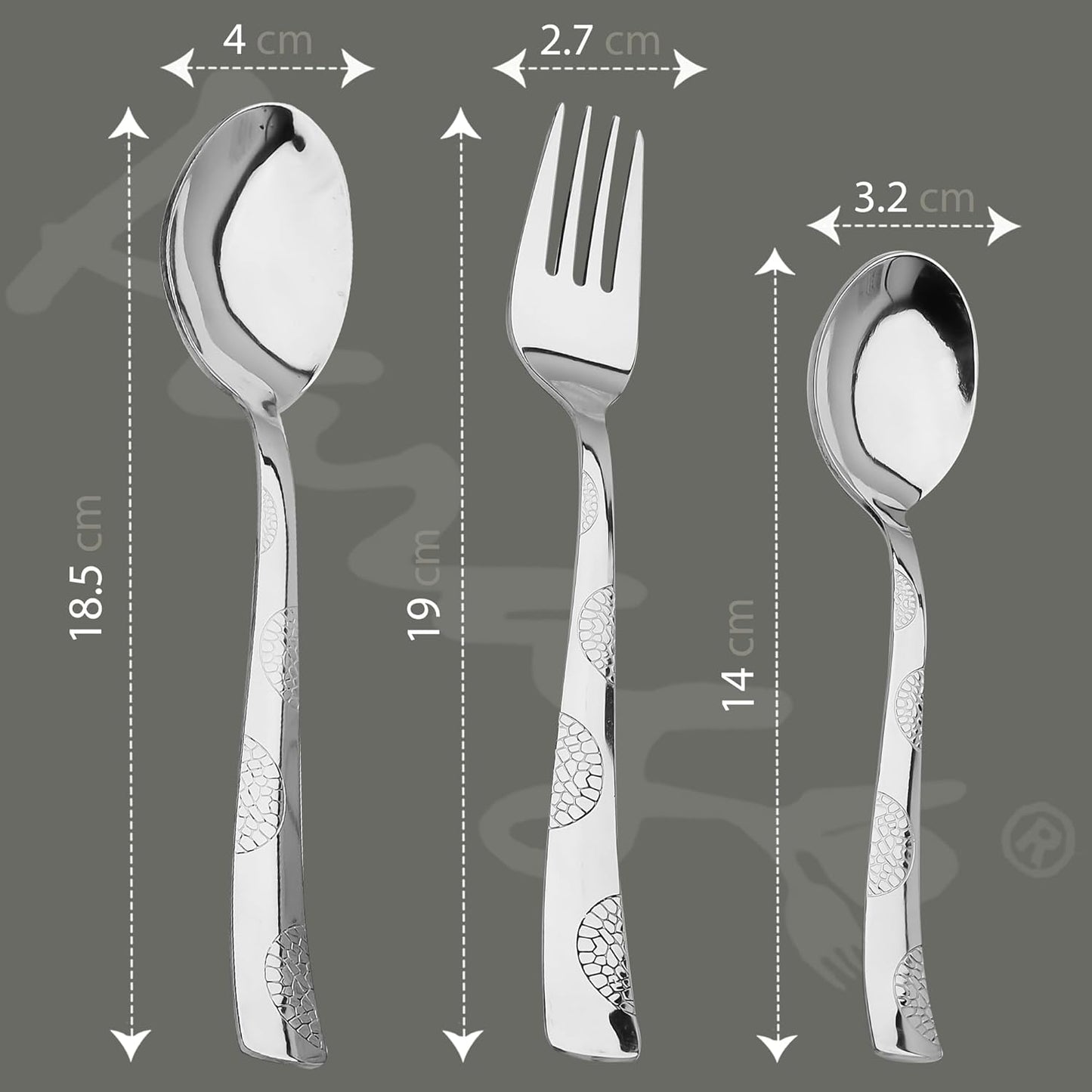 18pc Stainless Steel Cutlery | Moonpress Spoons Forks | Dining