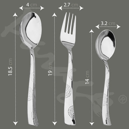 18pc Stainless Steel Cutlery | Moonpress Spoons Forks | Dining