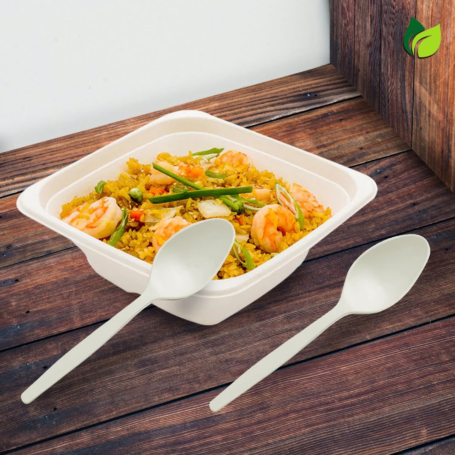 100pc Biodegradable Cornstarch Spoons | Eco-Friendly | Party