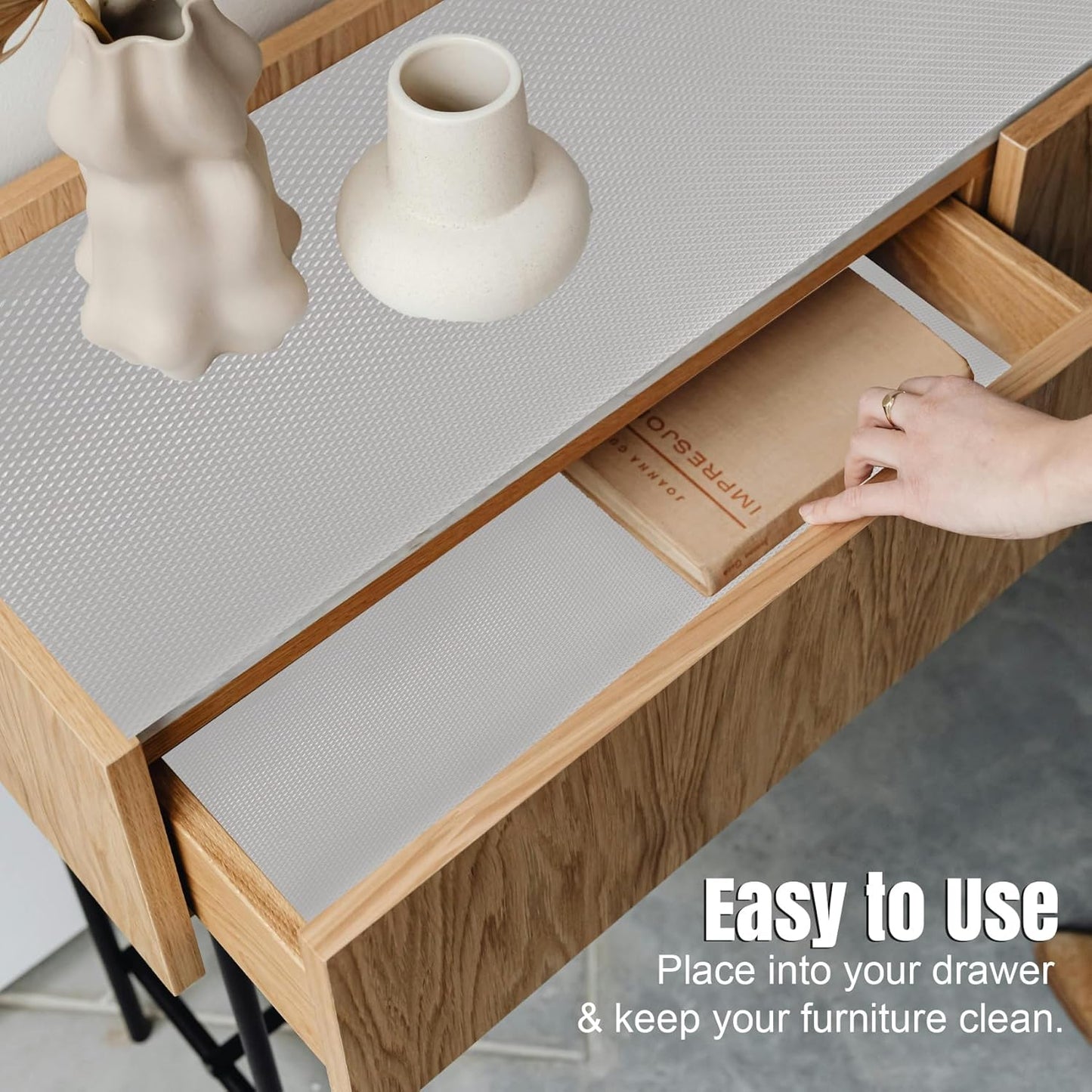 Transparent EVA Anti-Slip Shelf Liner Roll – 45 cm x 5 m, Multipurpose Mats