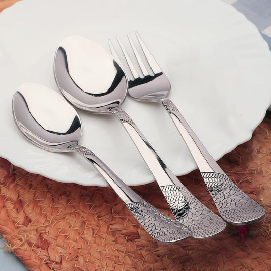 18pc Stainless Steel Cutlery | Spoons Forks Tea | Silver Dining