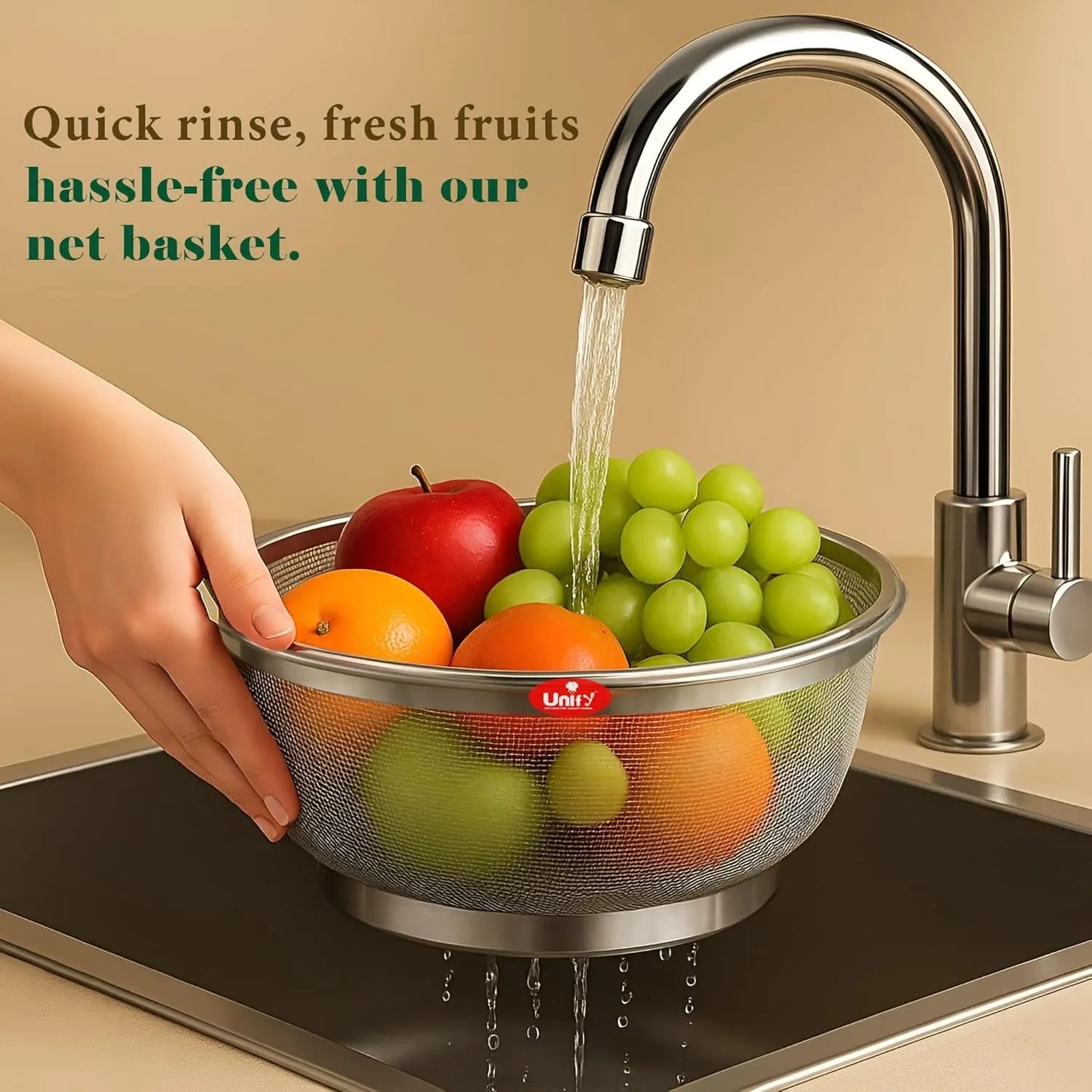 10-Inch Stainless Steel Mesh Fruit Basket with Lid - Fly & Mosquito Proof, SilverMULTIBSKT101 3