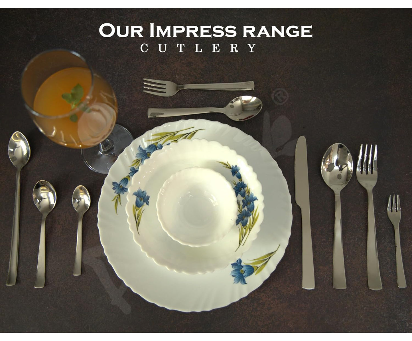 12 Pcs Stainless Steel Dinner Spoon Set | Mirror Finish Silver Spoons 16 cm