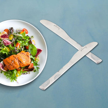 3 Pcs Stainless Steel Premium Butter Knives – 3 mm Thick, Moonpress Design, Luxury Dining Tableware for Home & Kitchen, Jam & Butter Spreader