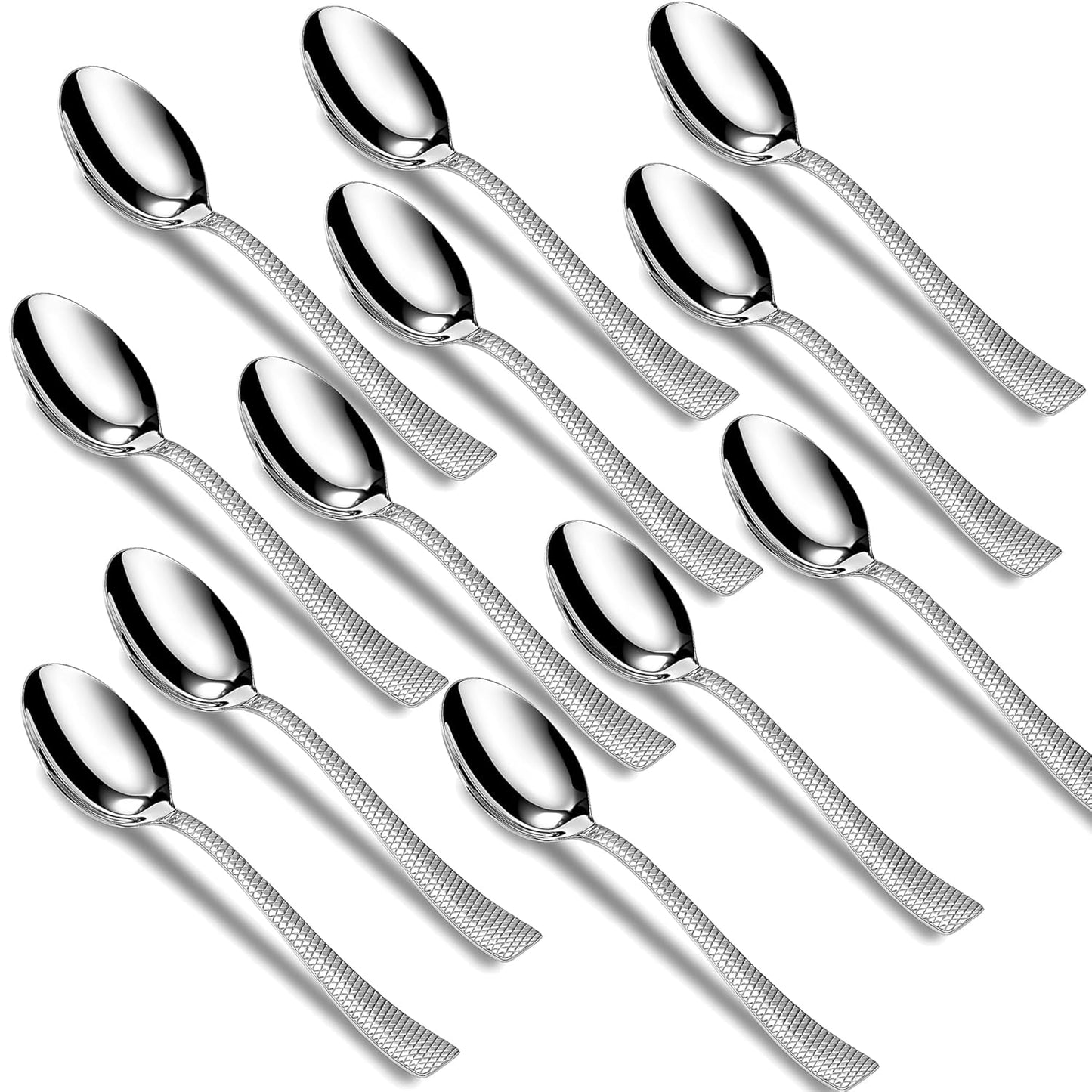 12 Pcs Stainless Steel Dinner Spoon Set with Mirror Finish for Home & Kitchen