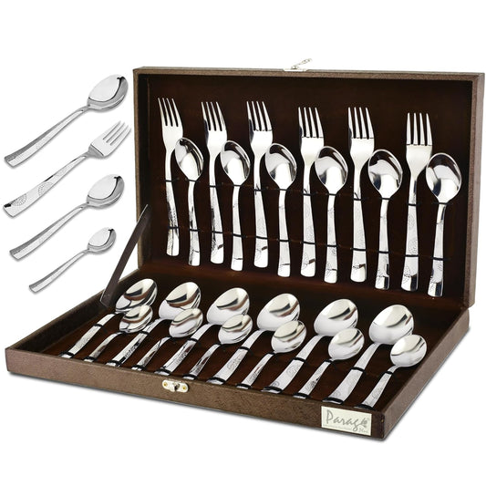 24pc Stainless Steel Cutlery | Gift Box | Spoons Forks