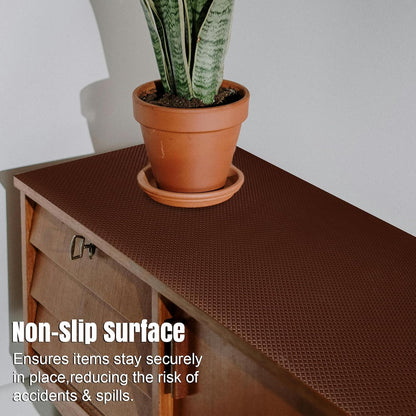 Brown EVA Anti-Slip Shelf Liner Roll – 45 cm x 5 m, Multipurpose Mats