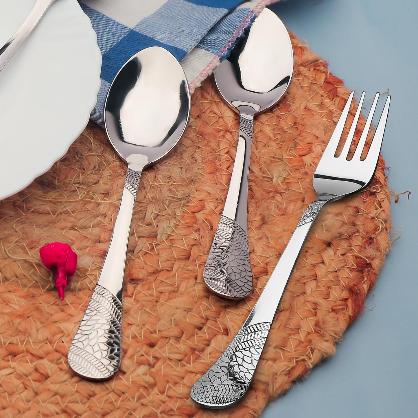 18pc Stainless Steel Cutlery | Spoons Forks Tea | Silver Dining