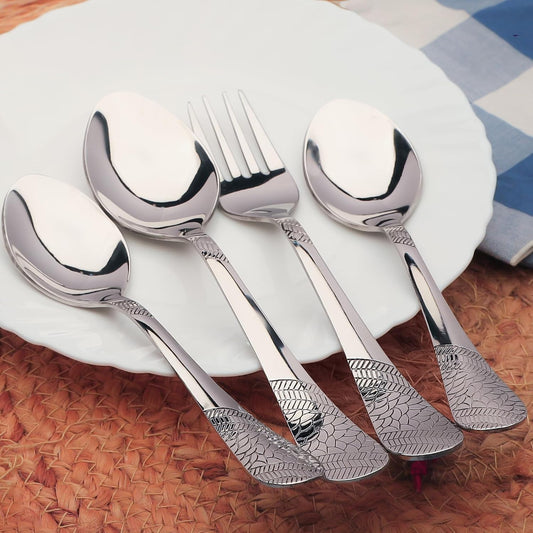 24pc Stainless Steel Cutlery | Spoons Forks Tea | Silver
