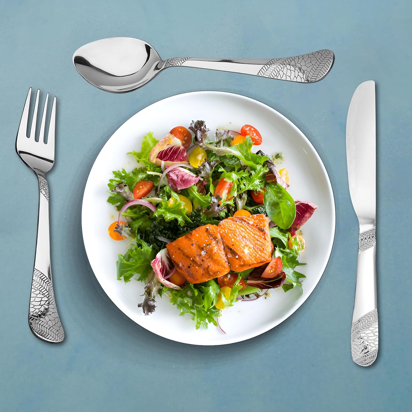 3pc Stainless Steel Knife Fork Spoon | 3mm Imperial | Silver
