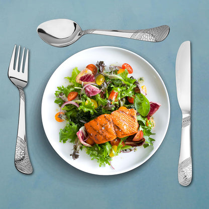 3pc Stainless Steel Knife Fork Spoon | 3mm Imperial | Silver
