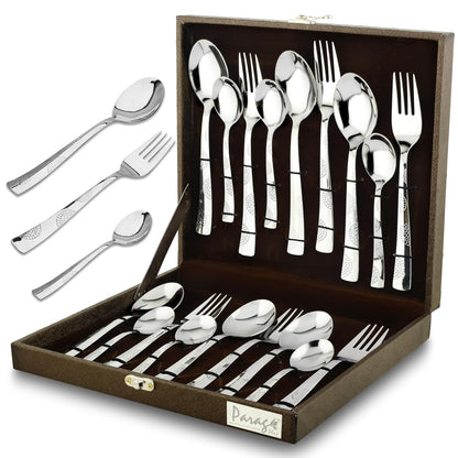 18pc Stainless Steel Cutlery | Gift Box | Spoons Forks