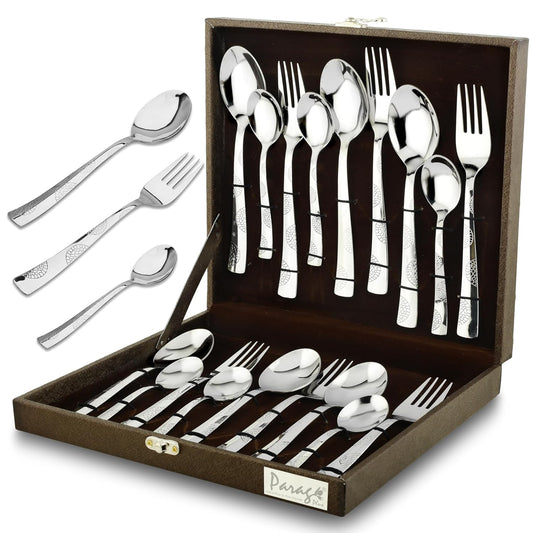 18pc Stainless Steel Cutlery | Gift Box | Spoons Forks