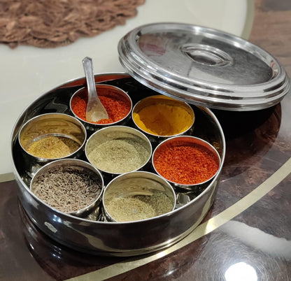 12 Pcs Stainless Steel Small Spoon Set | 9 cm Mini Masala & Spice Spoons