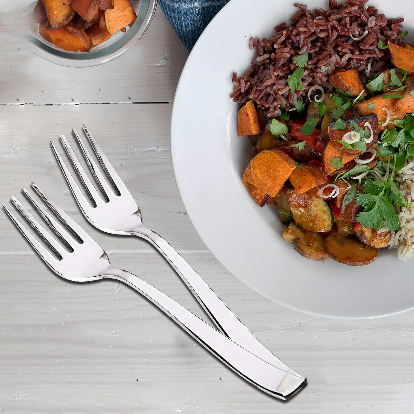 6-Piece Stainless Steel Table Fork Set | Fruit & Dining Forks, 18 cm, Silver