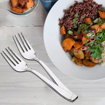 6-Piece Stainless Steel Table Fork Set | Fruit & Dining Forks, 18 cm, Silver