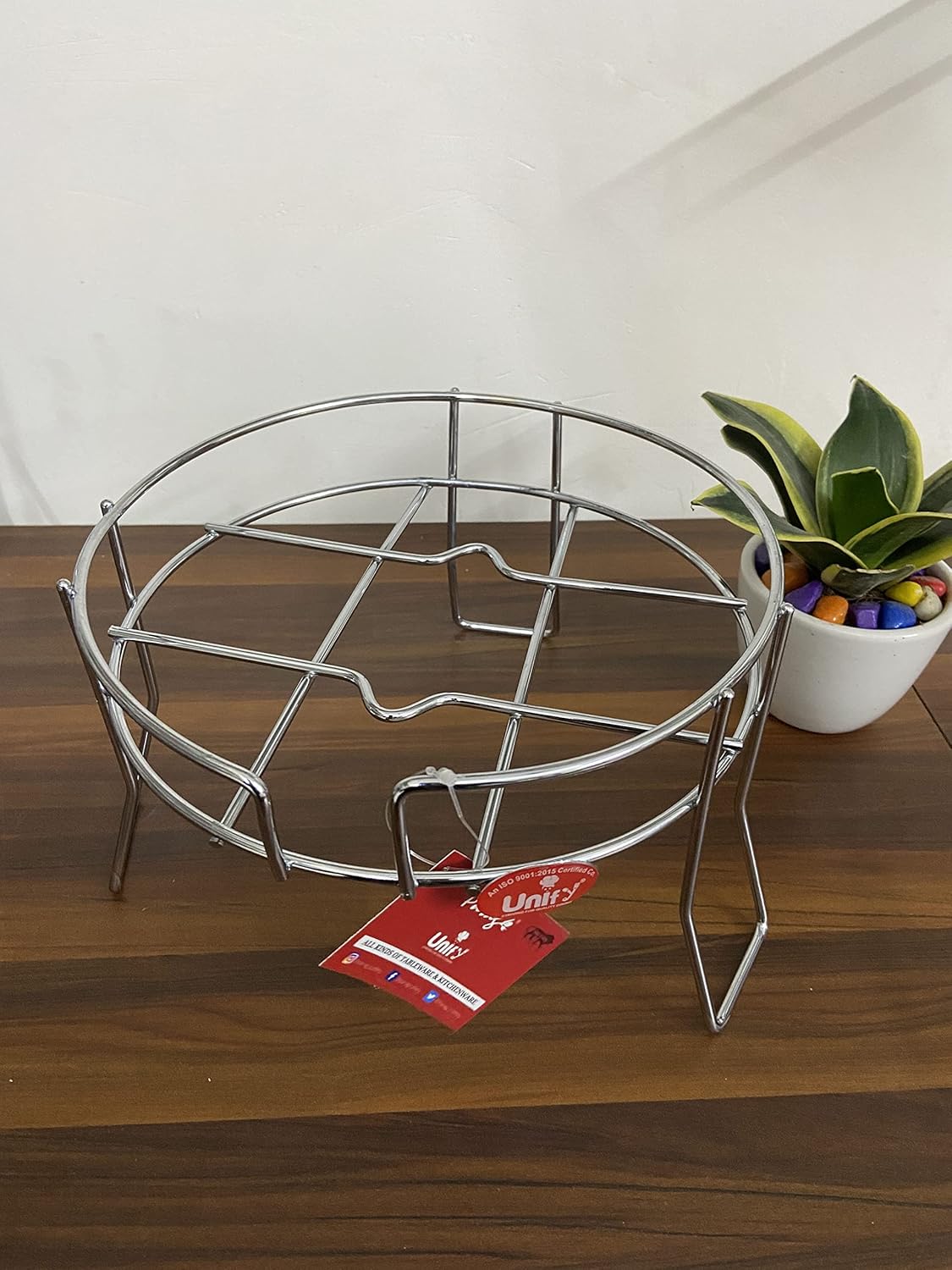 Stainless Steel Matka Stand | Tiered Countertop Pot & Jug Rack Chrome