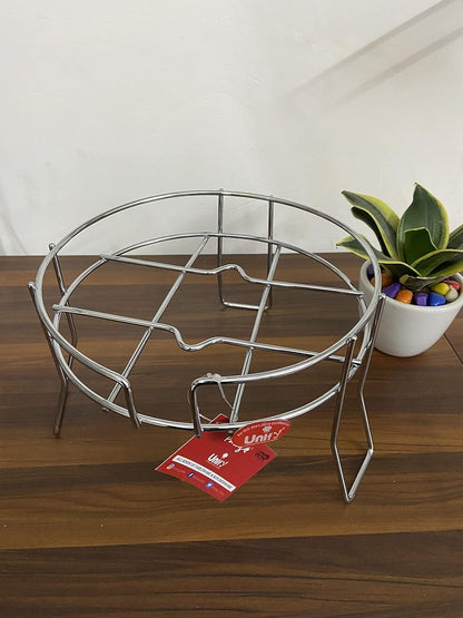 Stainless Steel Matka Stand | Tiered Countertop Pot & Jug Rack Chrome