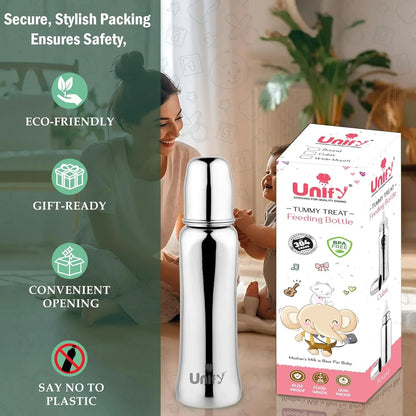 Stainless Steel Baby Feeding Bottle | 250ml BPA FreeCUBIX250ML1 4