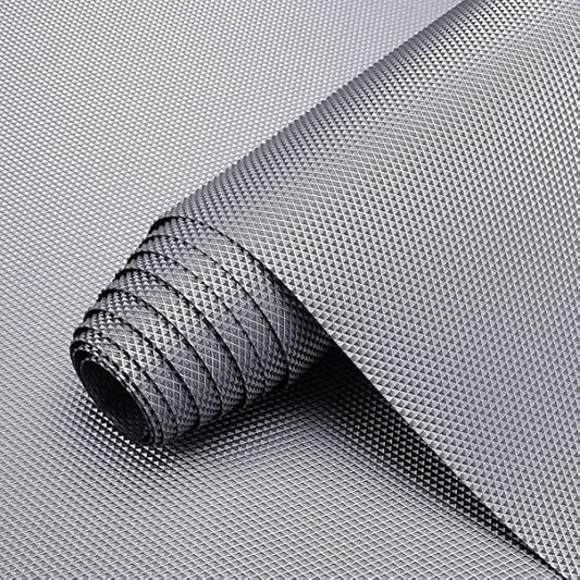 Metallic Grey EVA Anti-Slip Shelf Liner Roll – 45 cm x 5 m, Multipurpose Mats