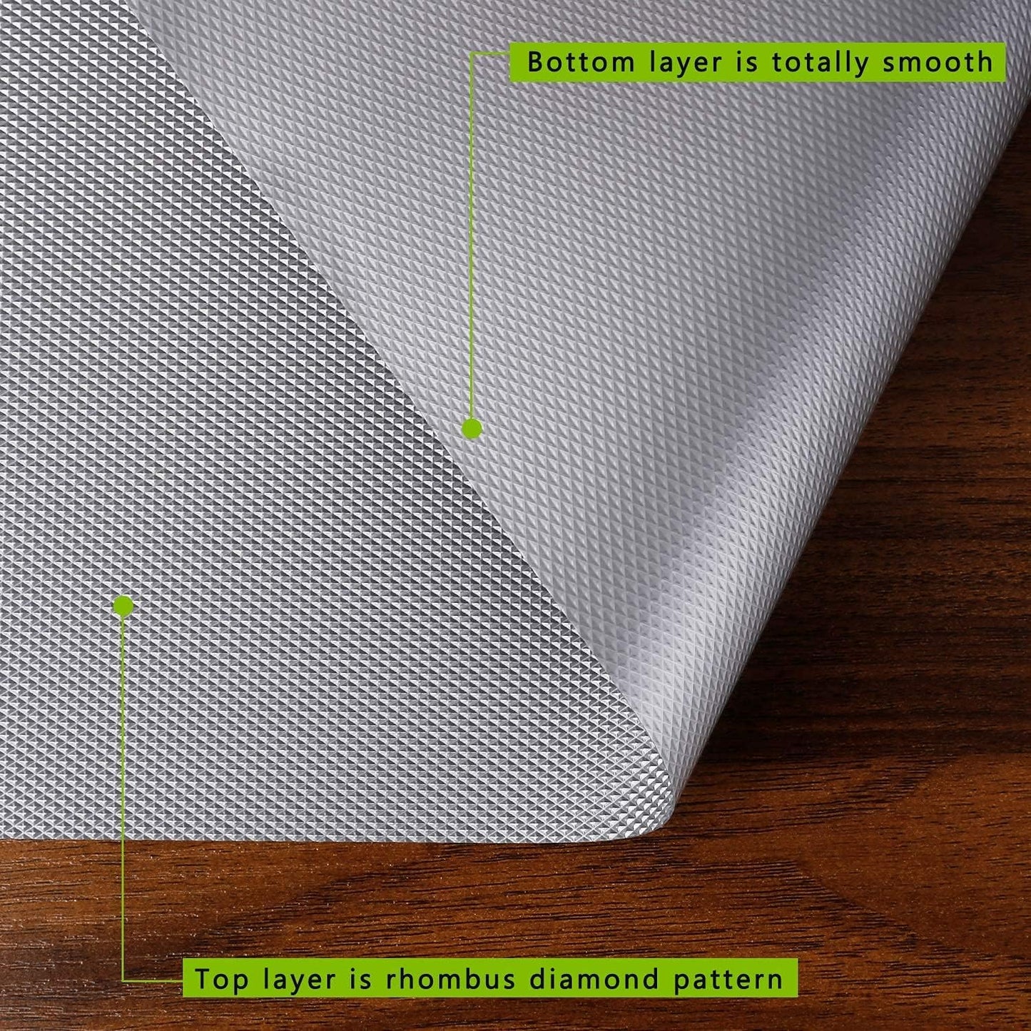 Metallic Grey EVA Anti-Slip Shelf Liner Roll – 45 cm x 5 m, Multipurpose Mats