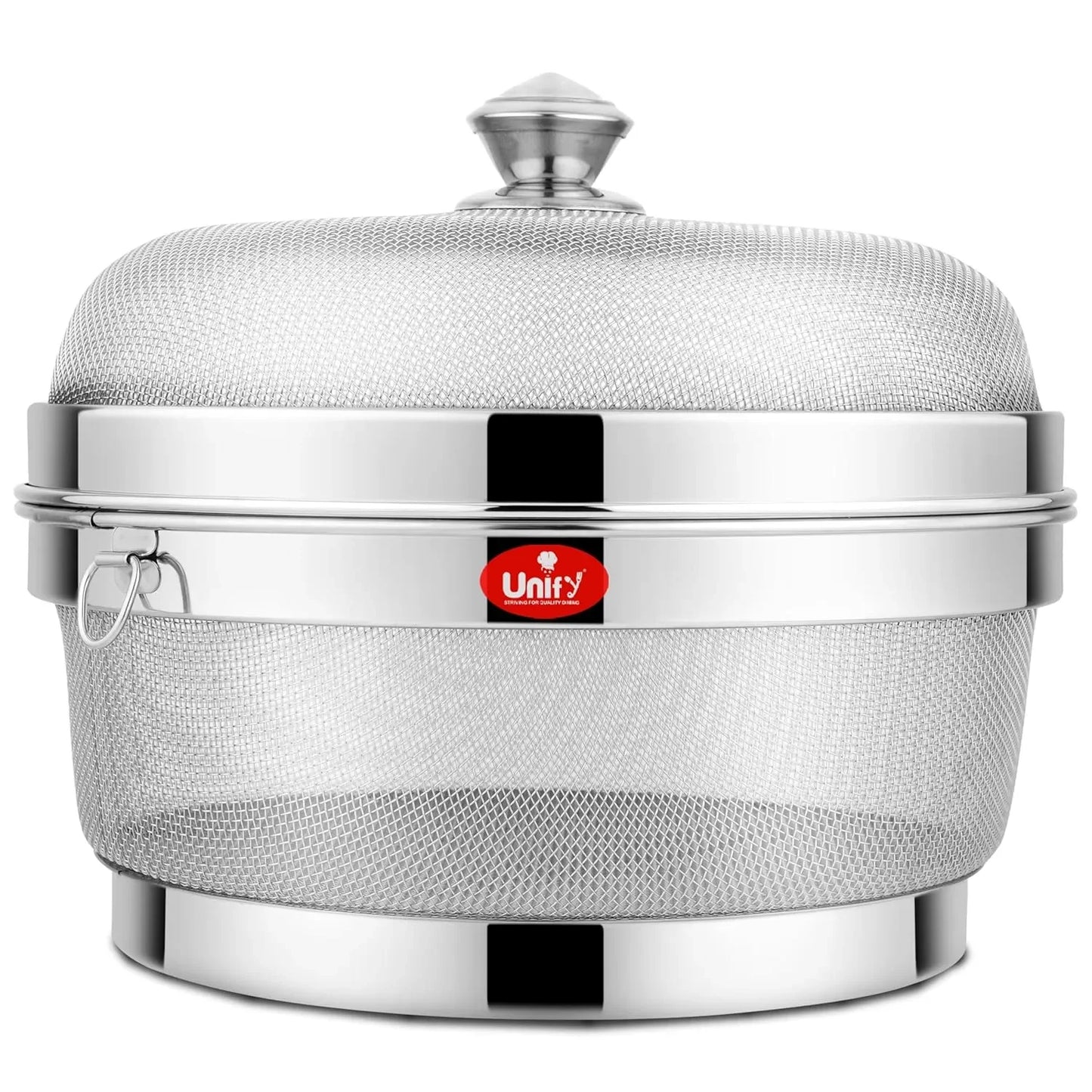 12-Inch Stainless Steel Mesh Fruit Basket with Lid - Fly & Mosquito Proof, SilverMULTIBSKT121 1