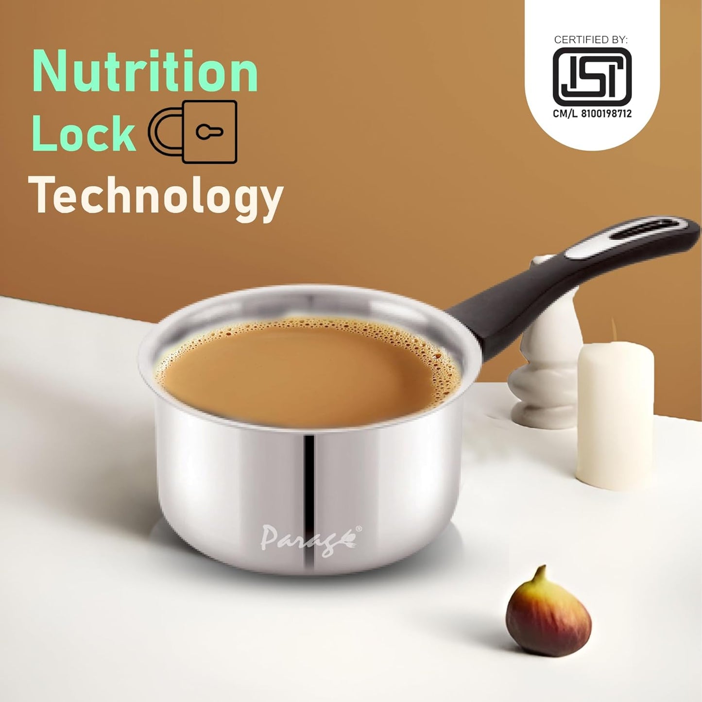 Fiesta Stainless Steel Cookware Set | Kadai, Fry Pan, Sauce Pan | Induction & Gas Compatible FIESTA4PCSET 3