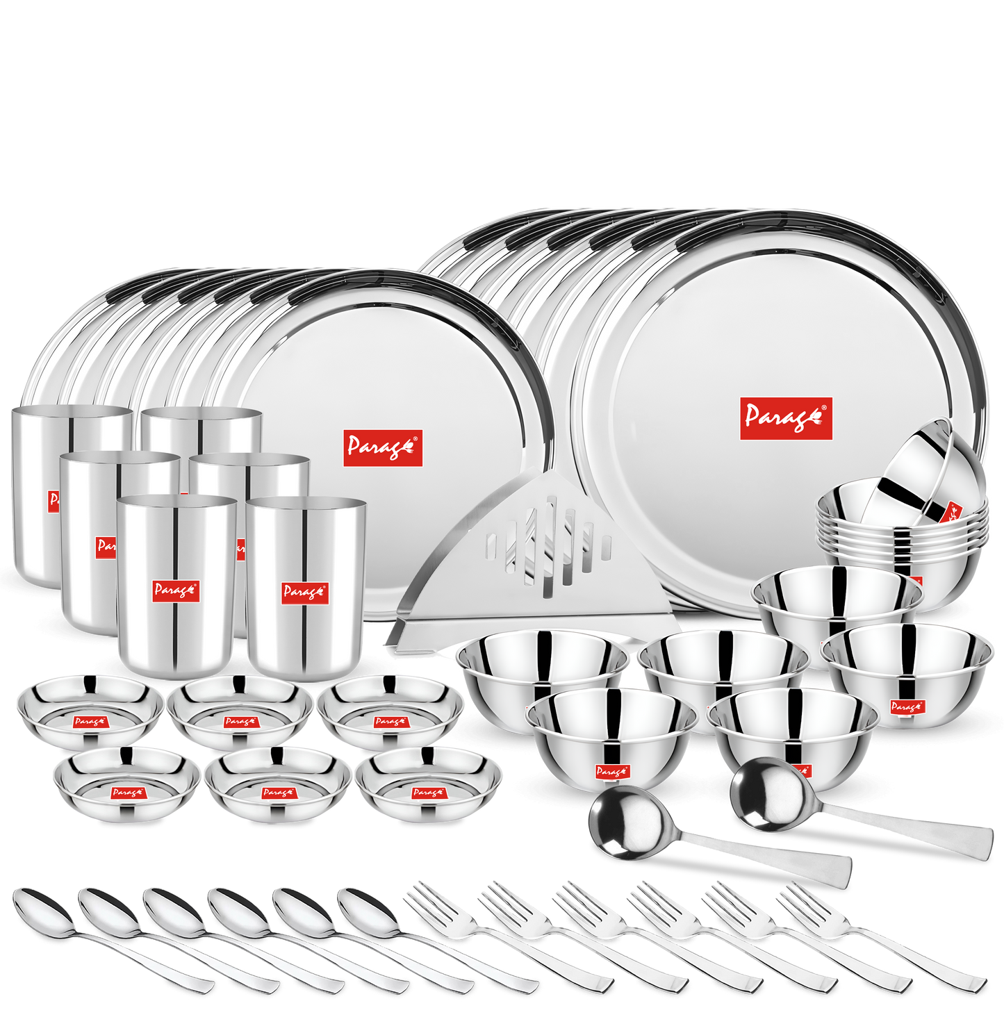 51pc Stainless Steel Dinner Set | Heavy Gauge | Serves 6