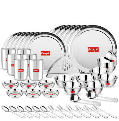 51pc Stainless Steel Dinner Set | Heavy Gauge | Serves 6