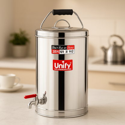 Stainless Steel Tea Container 10 Litre | Large Airtight Tea Storage Can | Food-Grade & Rust-Resistant, Café & Canteen Use TEA10LTR 3