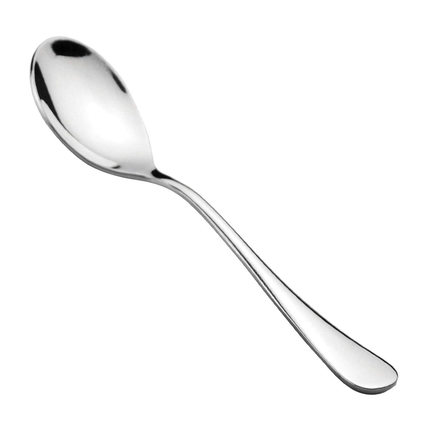 6-Piece Stainless Steel Table Spoon Set | Round Edge Tableware, 18.5 cm, Silver