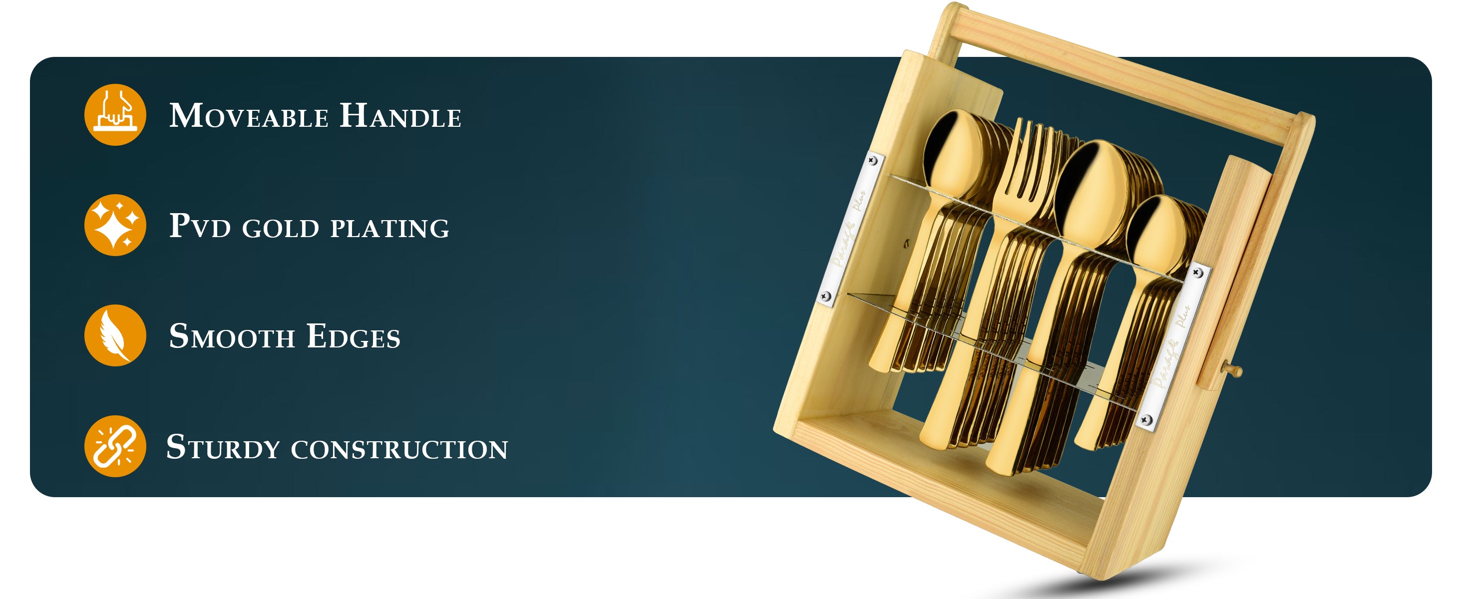 Gold cutlery set