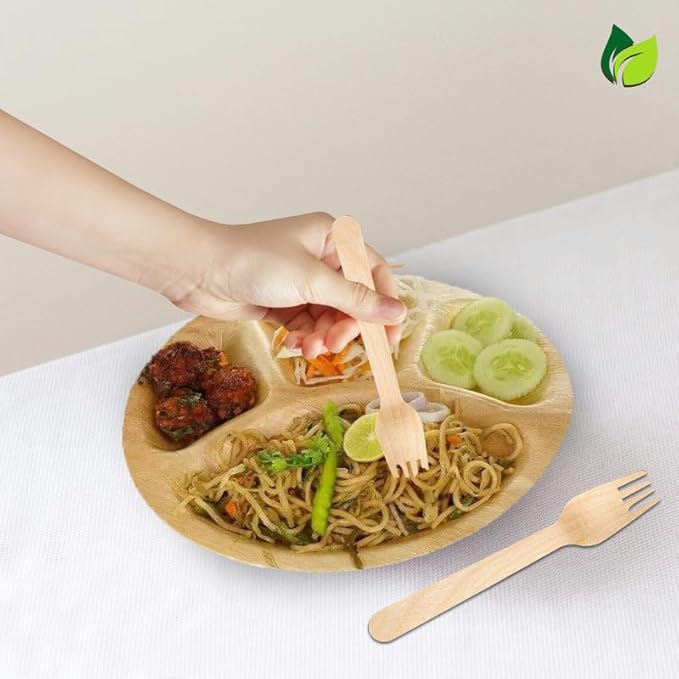 200 Pcs Disposable Wooden Forks | 160mm, Eco-Friendly, Biodegradable | Party, WeddingWDFORK2001 2